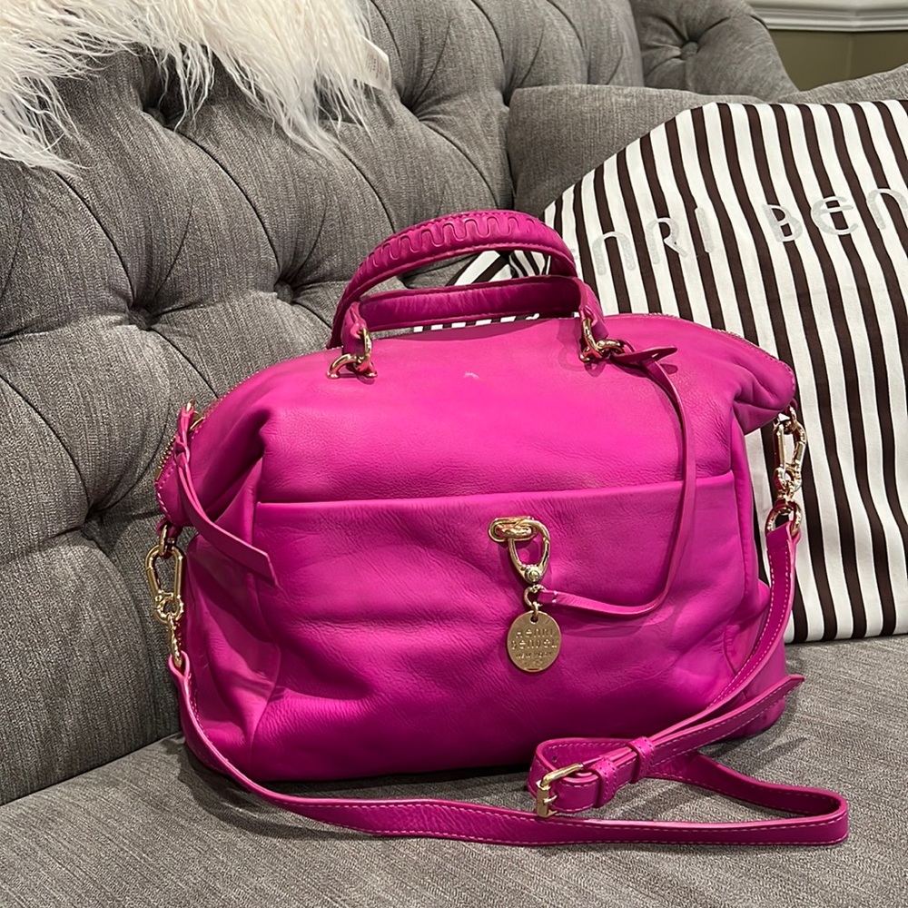 Gently used hot pink Henri Bendel handbag